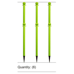 Pedestrian Barrier Kits; Chain Material: Polyethylene; Post Material: HDPE; Surface Pattern: Solid Color; Chain Color: Safety Green; Post Color: Safety Green; Chain Trade Size: 8; Inside Link Length: 1.32 in; Inside Link Width: 0.47