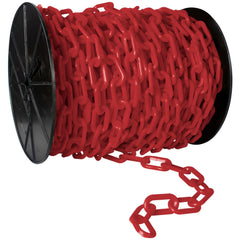 Barrier Rope & Chain; Type: Safety Chain; Snap End Material: Polyethylene, Plastic; Hook Fitting Material: Plastic; Color: Red; Link Type: Straight Link; Rope/ Chain Material: Polyethylene, Plastic