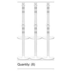 Pedestrian Barrier Kits; Chain Material: Polyethylene; Post Material: HDPE; Surface Pattern: Reflective; Chain Color: Yellow; Post Color: Yellow; Chain Trade Size: 8; Inside Link Length: 1.32 in; Inside Link Width: 0.47