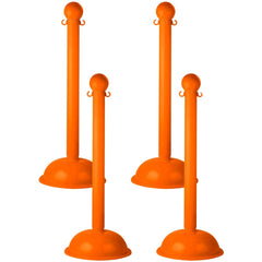 Barrier Posts; Post Type: Standard Post; Post Material: Polyethylene, Plastic; Base Material: Plastic; Surface Style: Solid Color