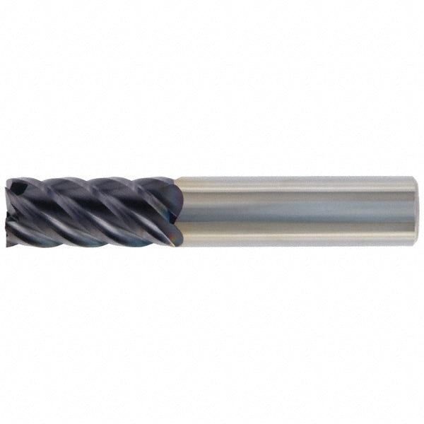 Square End Mill: 1" Dia, 3-1/4" LOC, 5 Flute, Solid Carbide