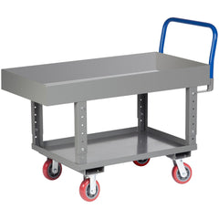 Work-Height Platform Truck with Lower Shelf: 35-1/2" High, 48" Long, 24" Wide