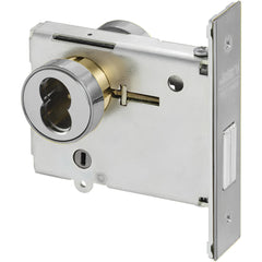 Deadbolts; Deadbolt Type: Deadlock; Lock Type: Single Cylinder; Key Type: Less Cylinder No Key; Mount Type: Mortise; Material: Steel; Minimum Door Thickness: 1.75 in; Maximum Door Thickness: 2.25; Finish: Bright Chrome