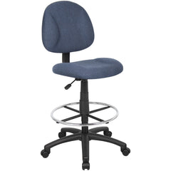 Adjustable Drafting Chair with Foot Ring: 25-1/2 to 30-1/2" Seat Height, 17 x 18-1/2" Seat