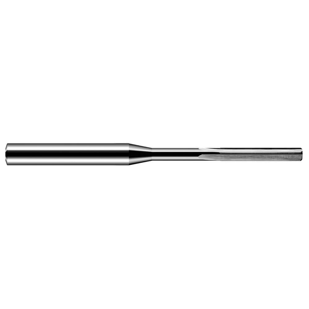 Chucking Reamer: 1.50mm Dia, 50.00mm OAL, 10.00mm Flute Length, Straight-Cylindrical Shank, Solid Carbide