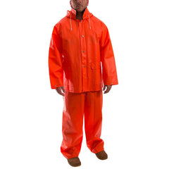 Rain Two Piece Suit: Size Medium, Orange, PVC on Polyester  -