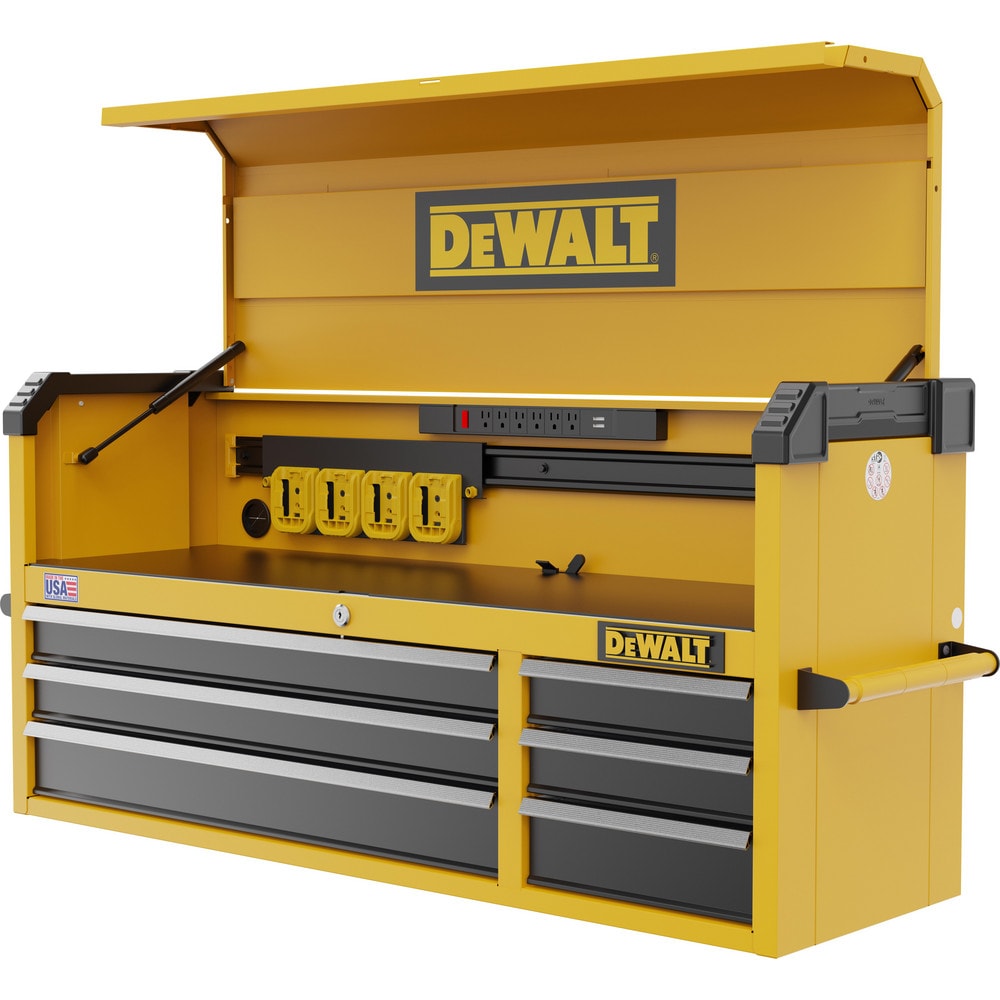 Bases & Risers & Add-Ons; Load Capacity (Lb.): 100.000; Load Capacity (Lb.): 100; For Use With: Dewalt Workshop Storage System; Overall Height (Inch): 28; Material: Steel; Color: Yellow; Number Of Drawers: 6.000; Overall Depth (Decimal Inch): 42.0000; Ove