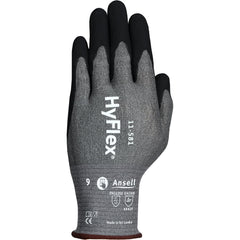 Cut, Puncture & Abrasion-Resistant Gloves: HyFlex 11-581, Size Medium, ANSI Cut A6, ANSI Puncture 3, Nitrile, HPPE, Tungsten Steel, Nylon & Spandex