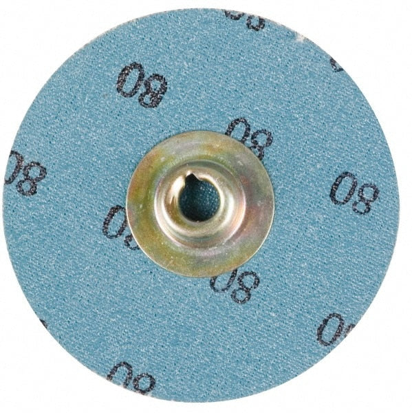 Quick-Change Disc: Type S, 3/4" Dia, 80 Grit, Aluminum Oxide, Coated