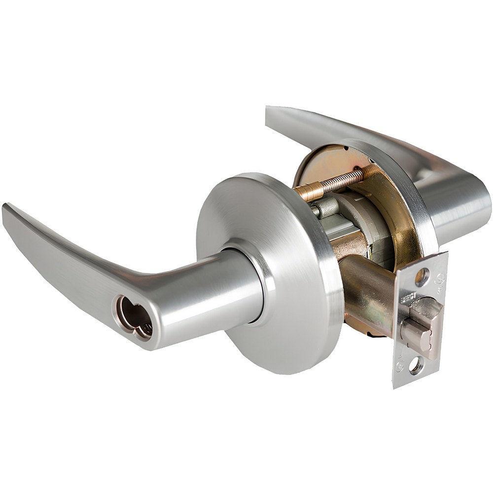 Lever Locksets; Lockset Type: Storeroom; Key Type: Keyed Different; Back Set: 2-3/4; Cylinder Type: Less Core; Material: Metal; Door Thickness: 1-3/4 to 2-1/4; Finish: Satin Chrome