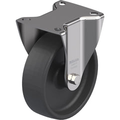 Top Plate Casters; Mount Type: Plate; Number of Wheels: 1.000; Wheel Diameter (Inch): 5; Wheel Material: Synthetic; Wheel Width (Inch): 1-9/16; Wheel Color: Dark Gray