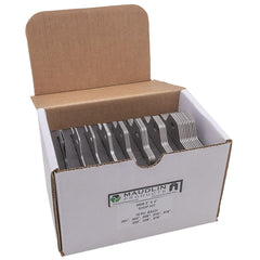 Shim Stock Sets; Product Type: Slotted Shim; Material: Stainless Steel; Material Grade: Type 302/304; Overall Length (Inch): 4; Width (Inch): 1-5/8; Number Of Pieces: 80; Slot Width (Inch): 4; Assortment Thicknesses (Decimal Inch): (10) Each: 0.001;0.003;