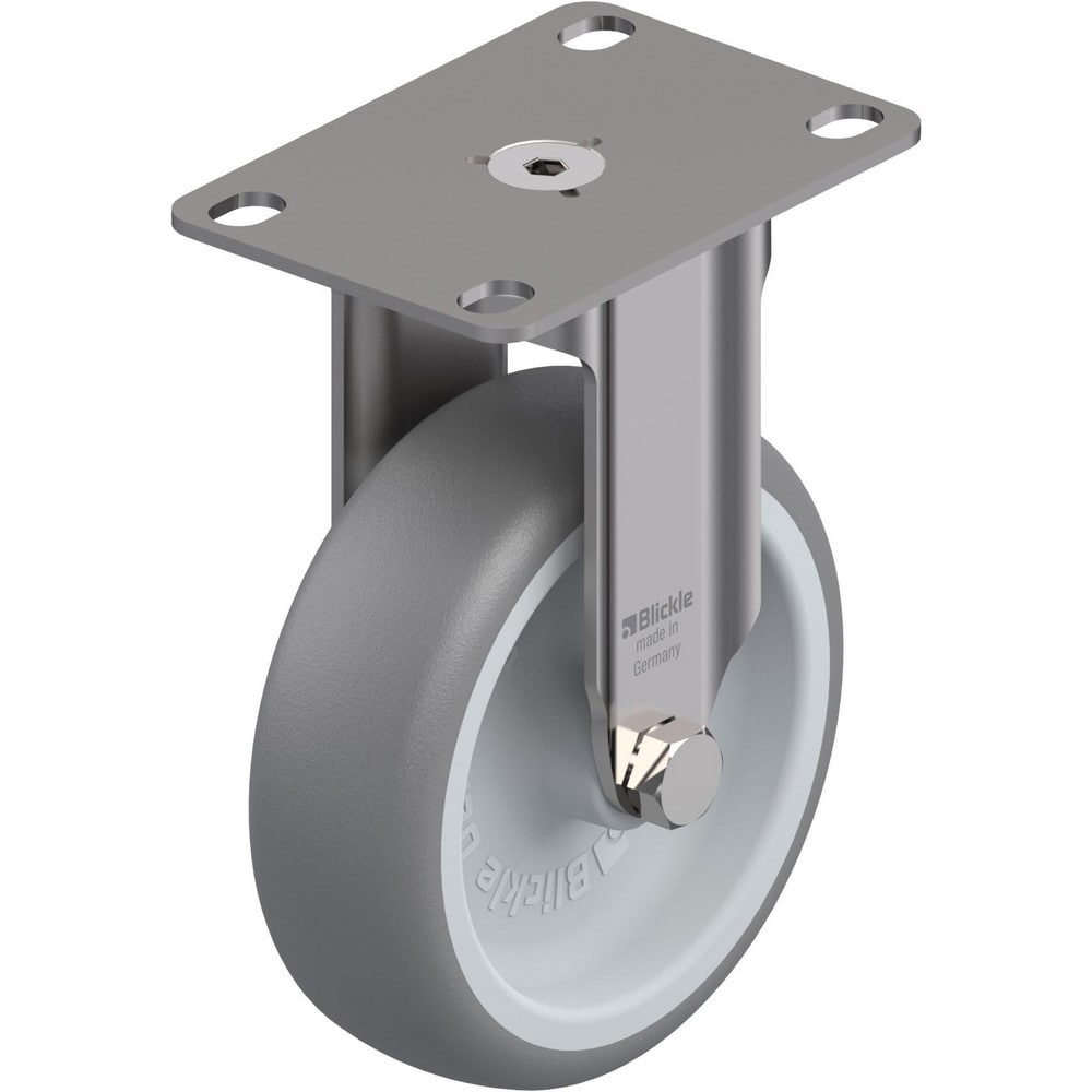 Top Plate Casters; Mount Type: Plate; Number of Wheels: 1.000; Wheel Diameter (Inch): 3-1/8; Wheel Material: Polyurethane; Wheel Width (Inch): 1-1/4; Wheel Color: Gray