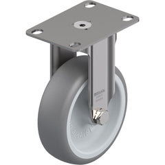 Top Plate Casters; Mount Type: Plate; Number of Wheels: 1.000; Wheel Diameter (Inch): 3-1/8; Wheel Material: Polyurethane; Wheel Width (Inch): 1-1/4; Wheel Color: Gray