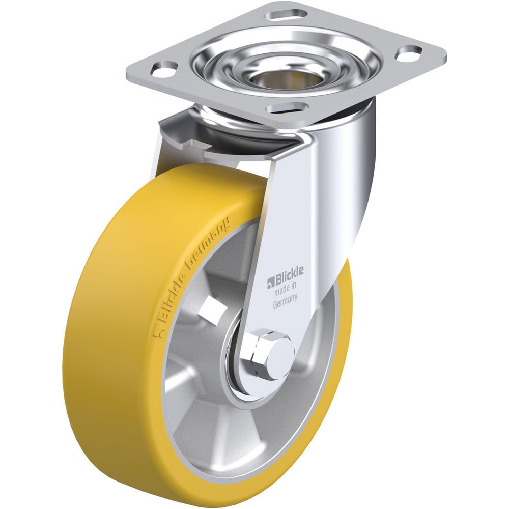 Top Plate Casters; Mount Type: Plate; Number of Wheels: 1.000; Wheel Diameter (Inch): 8; Wheel Material: Synthetic; Wheel Width (Inch): 2; Wheel Color: Gray