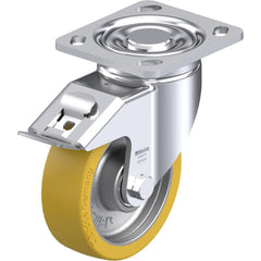 Top Plate Casters; Mount Type: Plate; Number of Wheels: 1.000; Wheel Diameter (Inch): 8; Wheel Material: Polyurethane; Wheel Width (Inch): 2; Wheel Color: Dark Gray