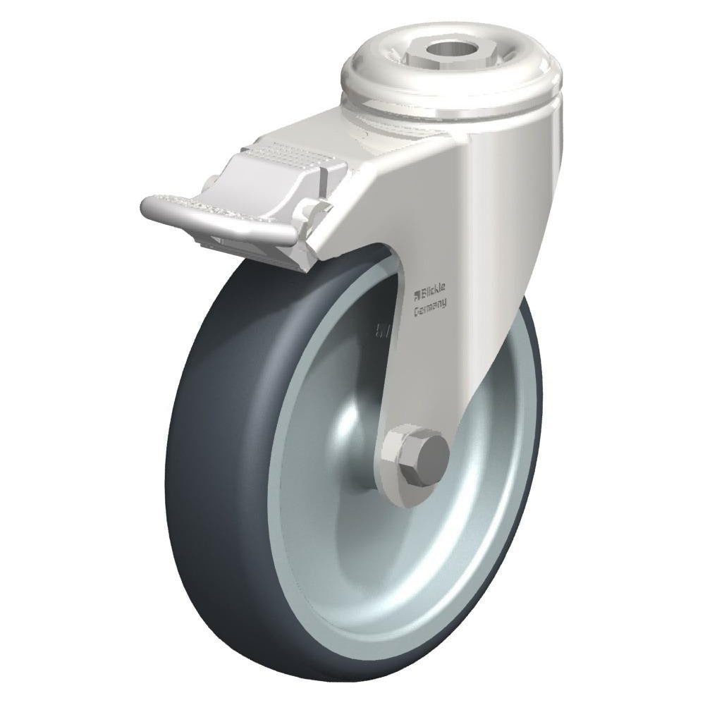 Top Plate Casters; Mount Type: Plate; Number of Wheels: 1.000; Wheel Diameter (Inch): 5; Wheel Material: Synthetic; Wheel Width (Inch): 1-9/16; Wheel Color: Gray