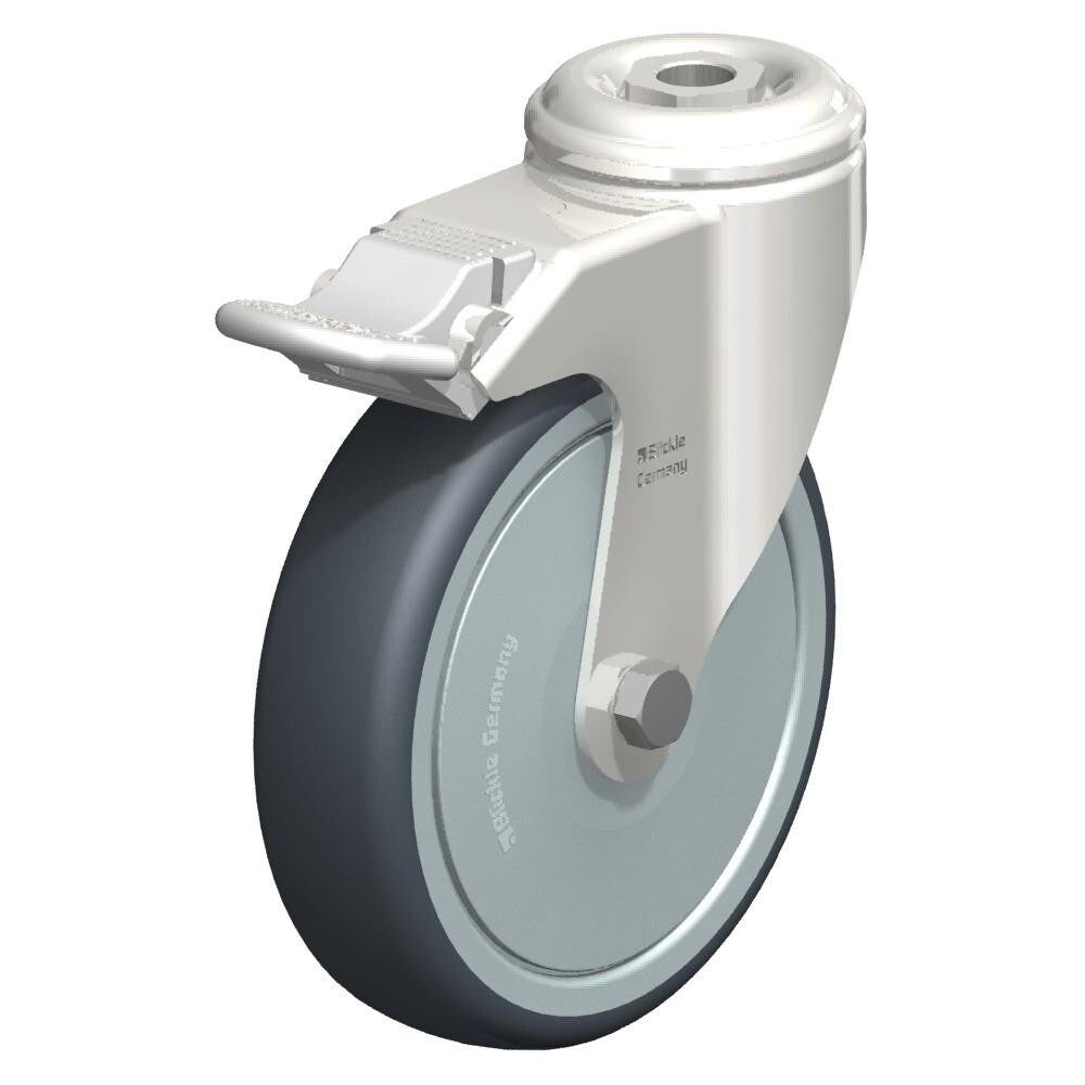 Top Plate Casters; Mount Type: Plate; Number of Wheels: 1.000; Wheel Diameter (Inch): 3-1/2; Wheel Material: Synthetic; Wheel Width (Inch): 1-1/4; Wheel Color: Gray