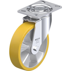 Top Plate Casters; Mount Type: Plate; Number of Wheels: 1.000; Wheel Diameter (Inch): 5; Wheel Material: Polyurethane; Wheel Width (Inch): 1-9/16; Wheel Color: Light Brown