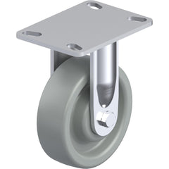 Top Plate Casters; Mount Type: Plate; Number of Wheels: 1.000; Wheel Diameter (Inch): 5; Wheel Material: Polyurethane; Wheel Width (Inch): 1-1/4; Wheel Color: Dark Gray