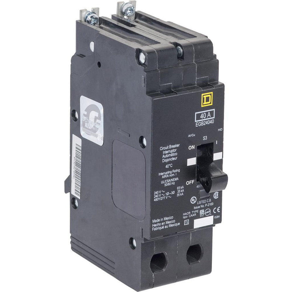 Circuit Breakers; Circuit Breaker Type: Miniature Circuit Breaker; Amperage: 110; Voltage: 480V, 277V; Wire Size (AWG): 12-2/0 (Aluminum)/14-2/0 (Copper); Number Of Poles: 2; Tripping Mechanism: Thermal-Magnetic; Terminal Connection Type: Lug; Phase: Sing