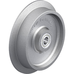 Rigid & Swivel Caster Wheel: Metal, 10" Dia, 2-9/16" Wide