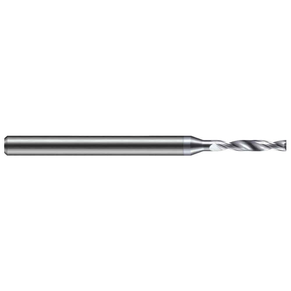 Micro Drill Bit: 0.1285" Dia, 180 deg, Solid Carbide