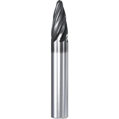 Barrel Cutter End Mills; End Type: Oval Form; Material: Solid Carbide; Small End Diameter (mm): 1.00; Shank Diameter (mm): 6.0000; Length of Cut (mm): 20.8000