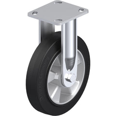 Top Plate Casters; Mount Type: Plate; Number of Wheels: 1.000; Wheel Diameter (Inch): 8; Wheel Material: Rubber; Wheel Width (Inch): 2; Wheel Color: Gray