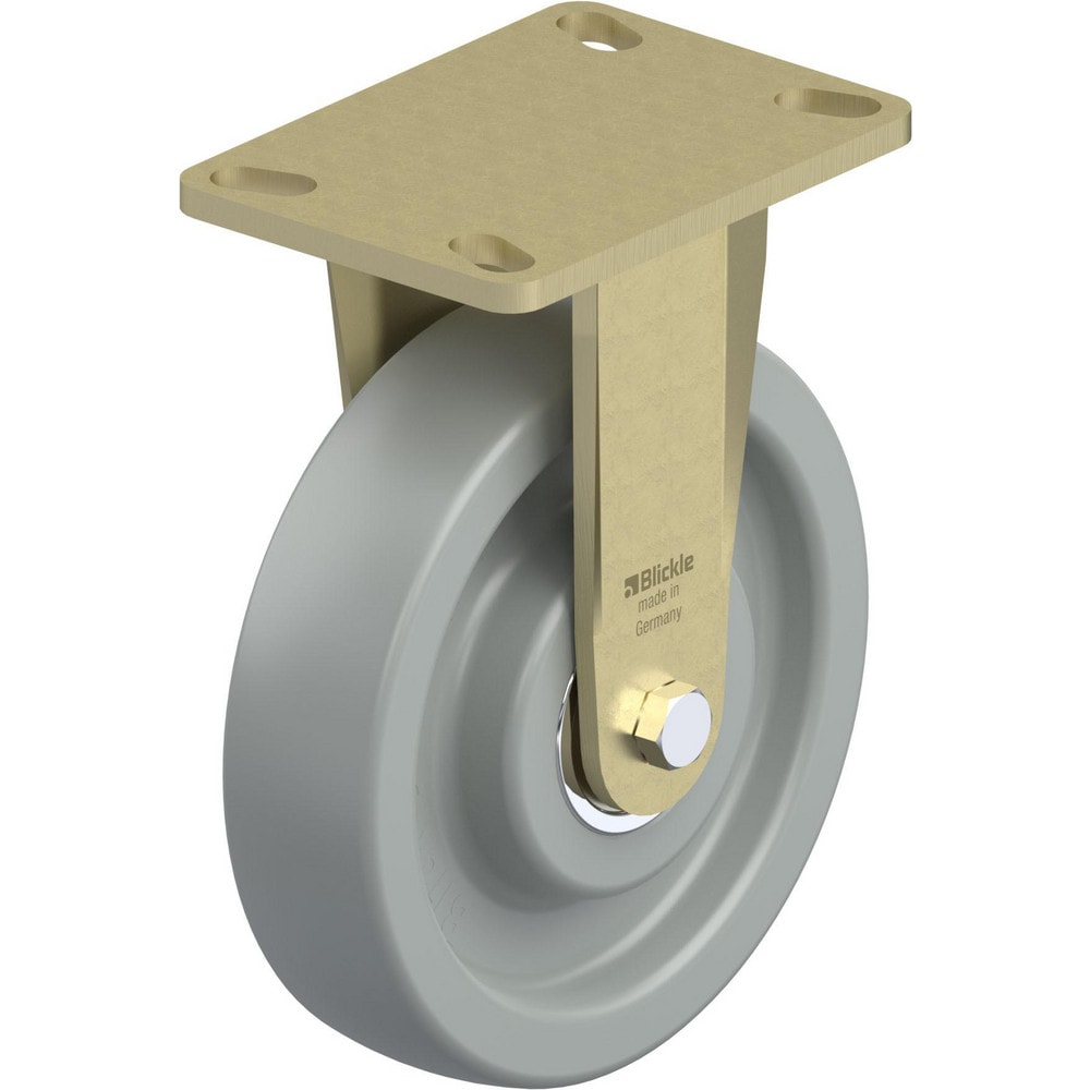 Top Plate Casters; Mount Type: Plate; Number of Wheels: 1.000; Wheel Diameter (Inch): 6-5/16; Wheel Material: Rubber; Wheel Width (Inch): 2; Wheel Color: Black