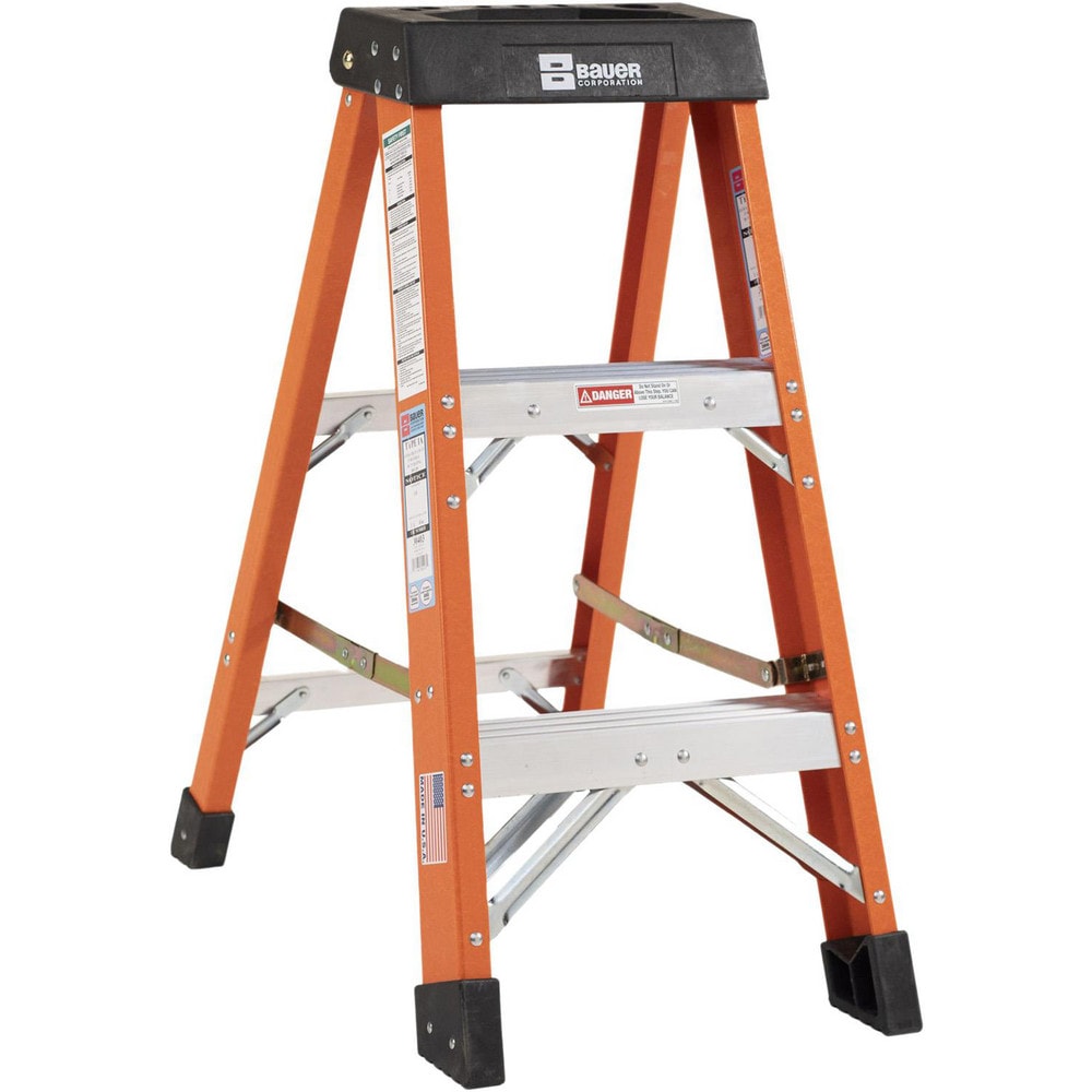 6 Step Fiberglass Foldable Step Ladder: Type IA 300 lb Capacity 3' Height