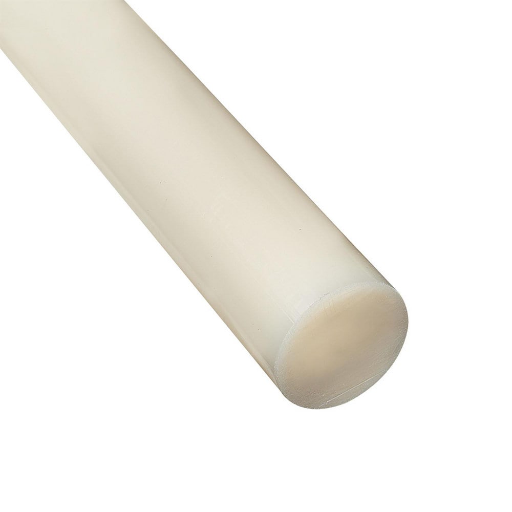 Plastic Rod: 60" Long, 4" Dia, Natural Color, Opaque, 5000 - 1000 psi Tensile Strength