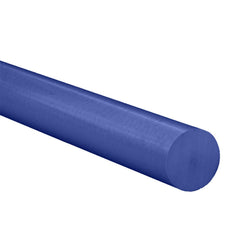 Plastic Rod: 5' Long, 1.75" Dia, Blue, Opaque, 5000 - 1000 psi Tensile Strength