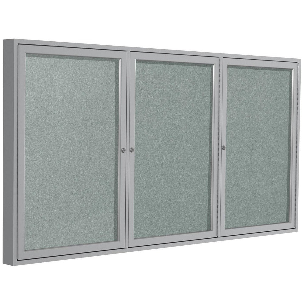 Cork Bulletin Boards; Bulletin Board Type: Enclosed Bulletin Board; Board Color: Silver; Board Material: Vinyl; Width (Inch): 96; Height (Inch): 48; Frame Material: Aluminum; Frame Color: Silver