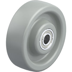 Rigid & Swivel Caster Wheel: Synthetic, 6" Dia, 2" Wide