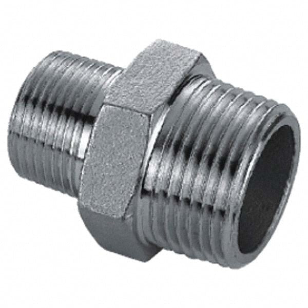 Stainless Steel Pipe Nipple: 1" x 3/8" Pipe, Grade 304