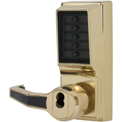 Lever Locksets; Lockset Type: Entrance; Key Type: Keyed Different; Back Set: 2-3/4; Cylinder Type: Less Core; Material: Metal; Door Thickness: 1-3/4; Finish: Bright Brass