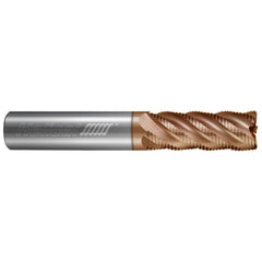 Corner Radius End Mill: 1" Dia, 2" LOC, 0.0600" Radius, 5 Flute, Solid Carbide