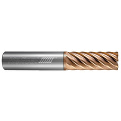 Corner Radius End Mill: 1/2" Dia, 1-1/4" LOC, 0.0100" Radius, 8 Flute, Solid Carbide