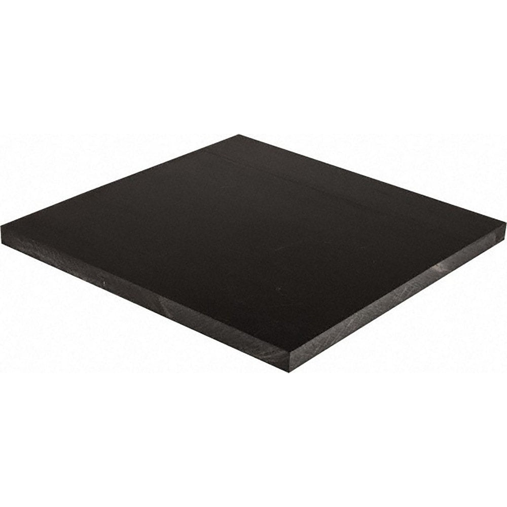 Plastic Sheet: POM, 1-1/4" Thick, 12" Wide, 1' Long, Black, 9700 psi Tensile Strength