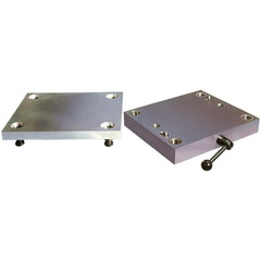 CNC Clamping Pallets; Pallet Shape: Rectangular; With Handles: Yes; Plate Length: 12.75 in; Plate Width/Diameter: 10.5 in; Material: Aluminum; Plate Thickness: 1.0000