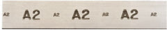 A2 Air-Hardening Flat Stock: 3/4" Thick, 8" Wide, 18" Long, + 0.010 - 0.015 in Thickness Tolerance