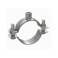 Split Ring Hanger: 4" Pipe, 1/2" Rod, Stainless Steel