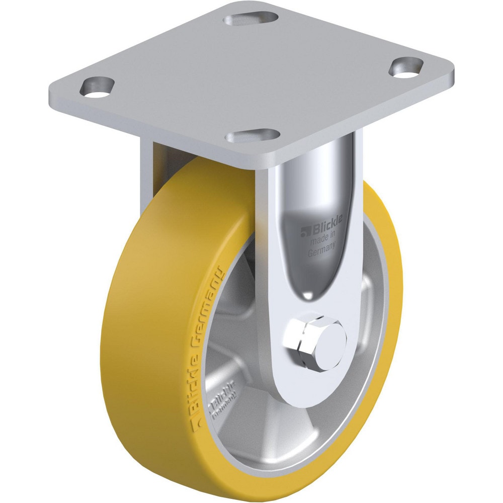 Top Plate Casters; Mount Type: Plate; Number of Wheels: 1.000; Wheel Diameter (Inch): 5; Wheel Material: Rubber; Wheel Width (Inch): 1-7/16; Wheel Color: Blue