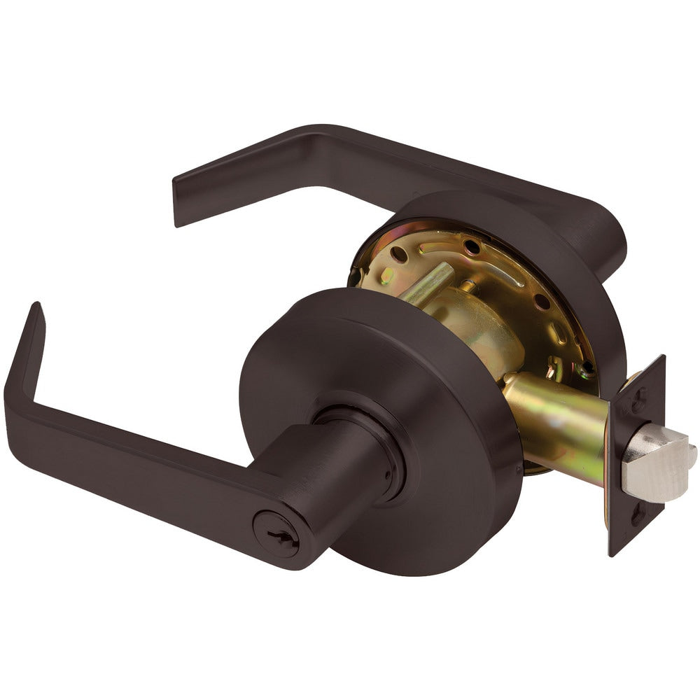 Lever Locksets; Lockset Type: Classroom; Key Type: Keyed Different; Back Set: 2-3/4; Cylinder Type: Conventional; Material: Metal; Door Thickness: 1-3/8 to 1/3-4; Finish: Oil-Rubbed Bronze