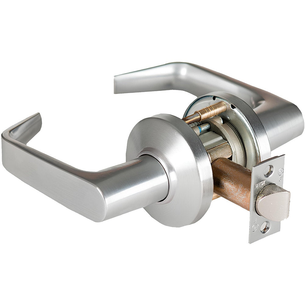 Lever Locksets; Lockset Type: Passage; Key Type: Keyed Different; Back Set: 2-3/4; Cylinder Type: Non-Keyed; Material: Metal; Door Thickness: 1-3/4 to 2-1/4; Finish: Satin Chrome