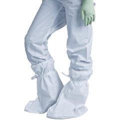 Boot Cover: Size Universal, ASTM F739, Polyethylene/Non-Woven Polypropylene Laminate, White