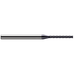 Corner Radius End Mill: 1/8" Dia, 1-1/4" LOC, 0.0100" Radius, 4 Flute, Solid Carbide