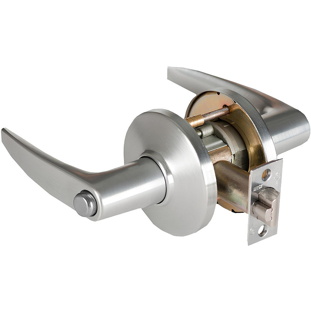 Lever Locksets; Lockset Type: Privacy; Key Type: Keyed Different; Back Set: 2-3/4; Cylinder Type: Non-Keyed; Material: Metal; Door Thickness: 1-3/4 to 2-1/4; Finish: Satin Chrome