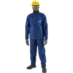 Rain & Chemical Resistant  Jacket:  2X-Large,  Blue,  46-49" Chest,  Nomex